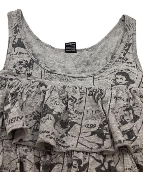 Hysteric Glamour（ヒステリックグラマー）Hysteric Glamour (ヒステリックグラマー) THE ROLLING STONES (ザ ローリングストーンズ) フリルキャミソール / 2CR-3320 グレー サイズ:FREEの古着・服飾アイテム