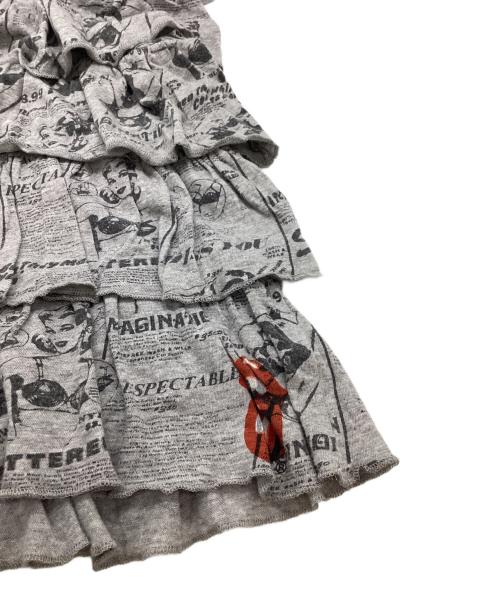 Hysteric Glamour（ヒステリックグラマー）Hysteric Glamour (ヒステリックグラマー) THE ROLLING STONES (ザ ローリングストーンズ) フリルキャミソール / 2CR-3320 グレー サイズ:FREEの古着・服飾アイテム