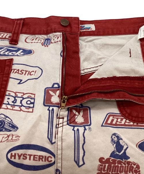 Hysteric Glamour（ヒステリックグラマー）Hysteric Glamour (ヒステリックグラマー) 総柄ミニスカート / 2AK-0560 レッド×ホワイト サイズ:FREEの古着・服飾アイテム