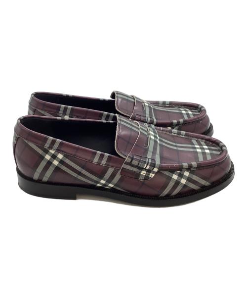 Gosha Rubchinskiy（ゴーシャラブチンスキー）Gosha Rubchinskiy (ゴーシャラブチンスキー) BURBERRY (バーバリー) ノヴァチェックローファー バイオレット サイズ:41の古着・服飾アイテム