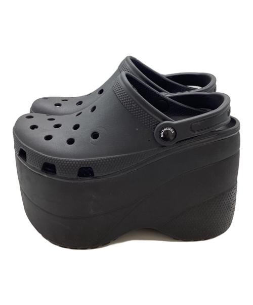 BALENCIAGA（バレンシアガ）BALENCIAGA (バレンシアガ) crocs (クロックス) 2018SS Foam Platform Sandal / プラットフォームサンダル ブラック サイズ:37の古着・服飾アイテム