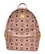 MCMエムシーエム）の古着「Stark サイドスタッズ バックパック - ヴィセトス」｜パウダーピンク