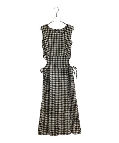 pomme d'amour（ポム ダムール）pomme d'amour (ポム ダムール) side ribbon onepiece / サイドリボンワンピース ベージュ サイズ:FREEの古着・服飾アイテム