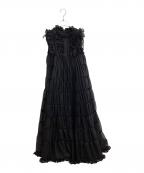 Treat Urselfトリートユアセルフ）の古着「sheer frill tiered dress / シアーフリルティアードドレス / 1241-0215」｜ブラック