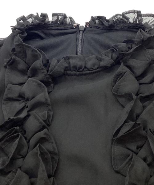 Treat Urself（トリートユアセルフ）Treat Urself (トリートユアセルフ) sheer frill tiered dress / シアーフリルティアードドレス / 1241-0215 ブラック サイズ:FREEの古着・服飾アイテム