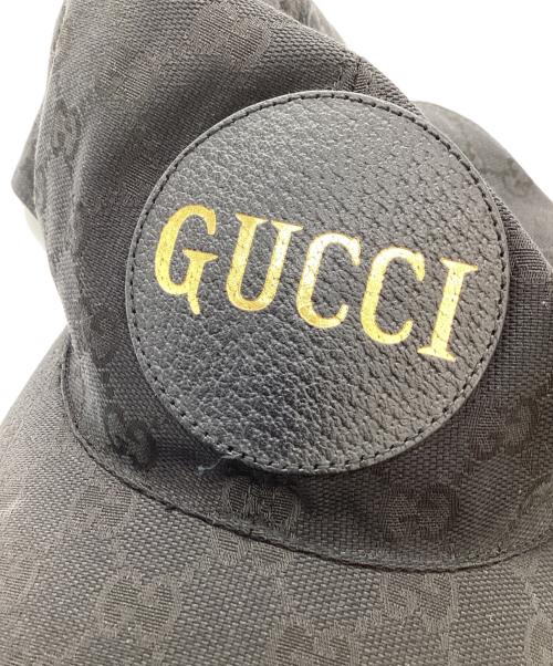 GUCCI（グッチ）GUCCI (グッチ) GGキャンバス ベースボールキャップ / 576253 4HG53 ブラックの古着・服飾アイテム