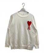 AMI Alexandre Mattiussiアミアレクサンドルマテュッシ）の古着「クルーネックニット / A21FK009.016」｜ホワイト