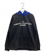 SUPREME×COMME des GARCONS SHIRTシュプリーム×コムデギャルソンシャツ）の古着「15AW / CDG HOODED SWEATSHIRT / CDGフーデットスウェットシャツ」｜ブラック