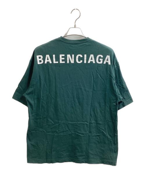 BALENCIAGA（バレンシアガ）BALENCIAGA (バレンシアガ) バックロゴTシャツ / 570805 THV80 グリーン サイズ:Mの古着・服飾アイテム