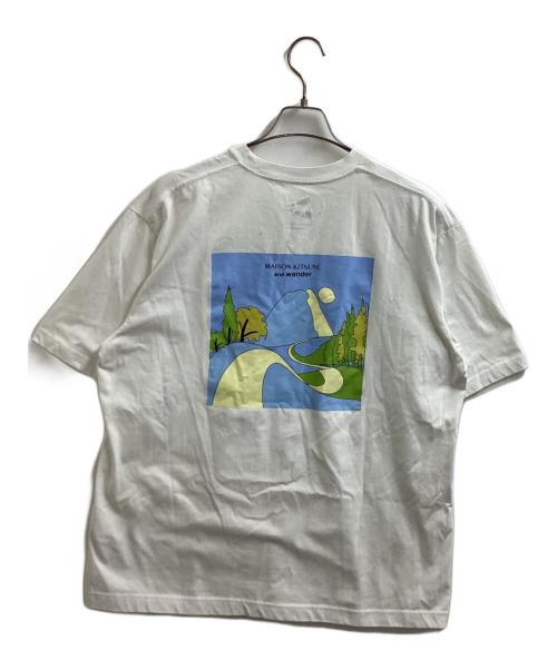 maison kitsune（メゾンキツネ）maison kitsune (メゾンキツネ) and wander (アンドワンダー) DRY COTTON T MOUNTAIN / Tシャツ / 574-3184906 ホワイト サイズ:4の古着・服飾アイテム