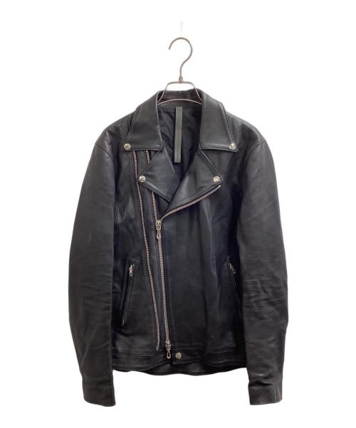 STRUM（ストラム）STRUM (ストラム) OIL CALF LEATHER W-ZIPPER RIDERS JKT　STL045-02 ブラック サイズ:Mの古着・服飾アイテム