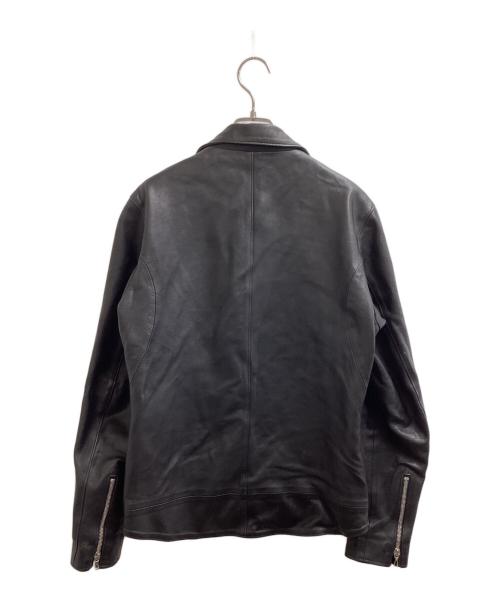 STRUM（ストラム）STRUM (ストラム) OIL CALF LEATHER W-ZIPPER RIDERS JKT　STL045-02 ブラック サイズ:Mの古着・服飾アイテム
