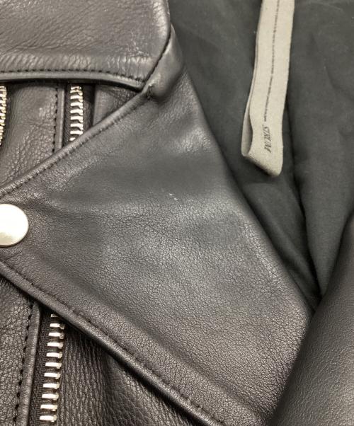 STRUM（ストラム）STRUM (ストラム) OIL CALF LEATHER W-ZIPPER RIDERS JKT　STL045-02 ブラック サイズ:Mの古着・服飾アイテム