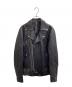STRUM（ストラム）の古着「OIL CALF LEATHER W-ZIPPER RIDERS JKT　STL045-02」｜ブラック