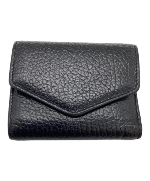 Maison Margiela（メゾンマルジェラ）Maison Margiela (メゾンマルジェラ) グレインレザー / 3つ折り財布 / S56UI0136 ブラックの古着・服飾アイテム