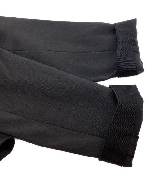 LANVIN en Bleu（ランバンオンブルー）LANVIN en Bleu (ランバンオンブルー) ノーカラーペプラムジャケット / 3936208 ブラック サイズ:38の古着・服飾アイテム