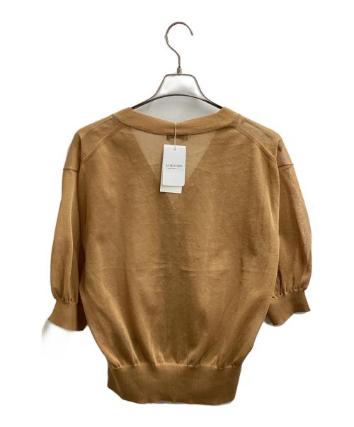 journal standard L'essage（ジャーナルスタンダード レサージュ）journal standard L'essage (ジャーナルスタンダード レサージュ) シアーハーフスリーブカーディガン / 25080370762020 / 25年モデル ブラウン サイズ:FREE 未使用品の古着・服飾アイテム