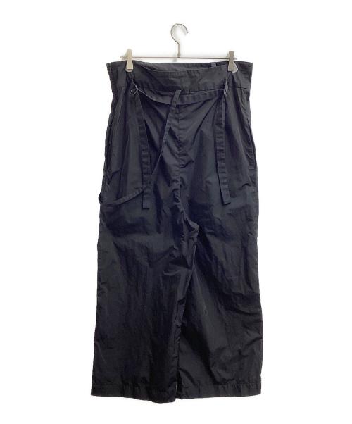 ENFOLD（エンフォルド）ENFOLD (エンフォルド) WIDE STRAP-PANTS / ワイドストラップパンツ / 300HA231-0450 ブラック サイズ:36の古着・服飾アイテム