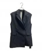 UNITED TOKYOユナイテッドトーキョー）の古着「バックデザインオーバーベスト　143357001」｜ブラック