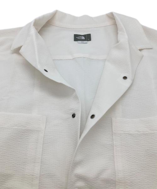 THE NORTH FACE（ザ ノース フェイス）THE NORTH FACE (ザ ノース フェイス) S/S シアサッカーベントメッシュシャツ / NR22360 ホワイト サイズ:Lの古着・服飾アイテム