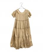 INDESTYLインデスタイ）の古着「オーガニックコットン ティアードボリュームドレス」｜ベージュ