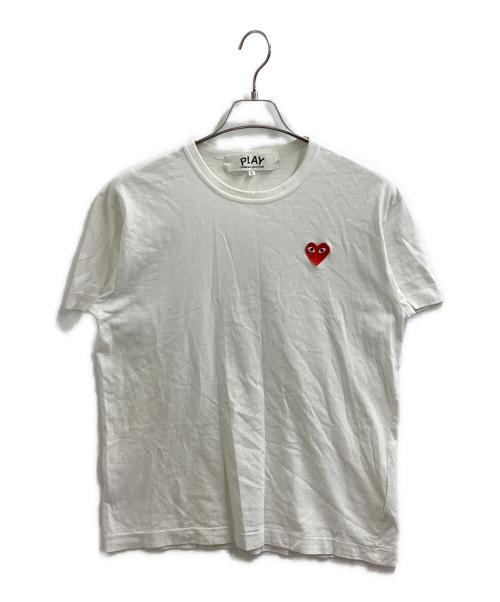 PLAY COMME des GARCONS（プレイコムデギャルソン）PLAY COMME des GARCONS (プレイコムデギャルソン) ハートワッペンTシャツ / AZ-T108 / AD2021 ホワイト サイズ:Lの古着・服飾アイテム