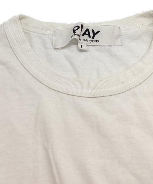 PLAY COMME des GARCONS（プレイコムデギャルソン）PLAY COMME des GARCONS (プレイコムデギャルソン) ハートワッペンTシャツ / AZ-T108 / AD2021 ホワイト サイズ:Lの古着・服飾アイテム