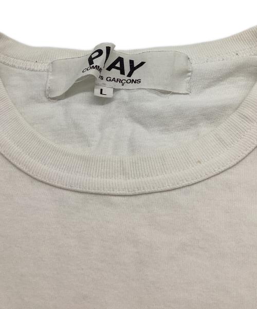 PLAY COMME des GARCONS（プレイコムデギャルソン）PLAY COMME des GARCONS (プレイコムデギャルソン) ハートワッペンTシャツ / AZ-T108 / AD2021 ホワイト サイズ:Lの古着・服飾アイテム