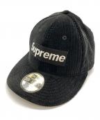 SUPREME×New Eraシュプリーム×ニューエラ）の古着「Corduroy Box Logo Cap / コーデュロイ ボックスロゴ キャップ」｜ブラック