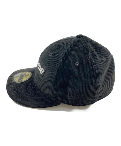 SUPREME（シュプリーム）SUPREME (シュプリーム) New Era (ニューエラ) Corduroy Box Logo Cap / コーデュロイ ボックスロゴ キャップ  ブラック サイズ:7 1/4 （57.7cm）の古着・服飾アイテム