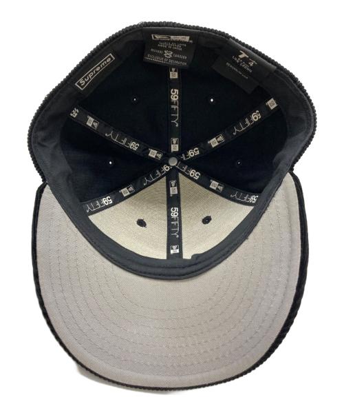 SUPREME（シュプリーム）SUPREME (シュプリーム) New Era (ニューエラ) Corduroy Box Logo Cap / コーデュロイ ボックスロゴ キャップ  ブラック サイズ:7 1/4 （57.7cm）の古着・服飾アイテム