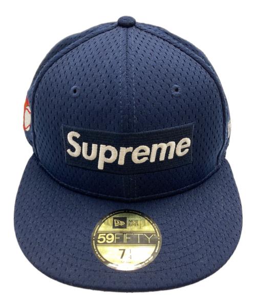 SUPREME（シュプリーム）SUPREME (シュプリーム) New Era (ニューエラ) Mesh Box Logo 18SS / メッシュ ボックスロゴ / キャップ ネイビー サイズ:7 1/4 （57.7cm）の古着・服飾アイテム