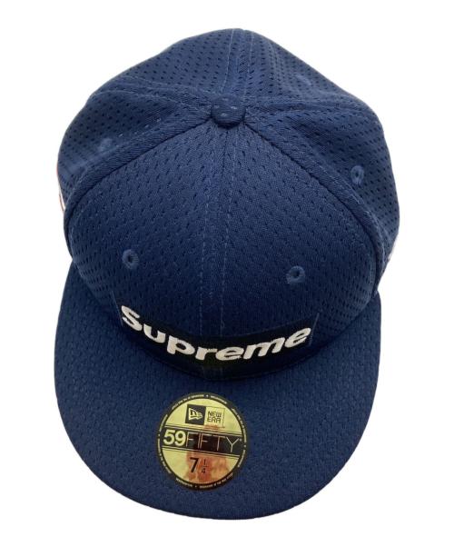 SUPREME（シュプリーム）SUPREME (シュプリーム) New Era (ニューエラ) Mesh Box Logo 18SS / メッシュ ボックスロゴ / キャップ ネイビー サイズ:7 1/4 （57.7cm）の古着・服飾アイテム