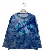 South2 West8サウスツー ウエストエイト）の古着「S.S. Crew Neck Shirt - Knit Mesh/ Tie Dye / QV1961」｜ブルー