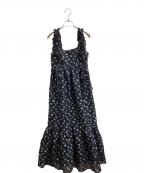 Snidelスナイデル）の古着「肩リボンジャガードキャミワンピース / SWF0241095」｜ブラック