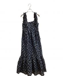 Snidel（スナイデル）の古着「肩リボンジャガードキャミワンピース / SWF0241095」｜ブラック