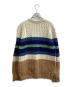 MAISON KITSUNE (メゾンキツネ) マルチカラーボーダーケーブルセーター　NM00804KH0001 ベージュ サイズ:M：15000円