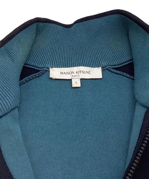 maison kitsune（メゾンキツネ）MAISON KITSUNE (メゾンキツネ) FLASH FOX ZIPPED CARDIGAN / フラッシュフォックス ジップアップ カーディガン ネイビー サイズ:Sの古着・服飾アイテム
