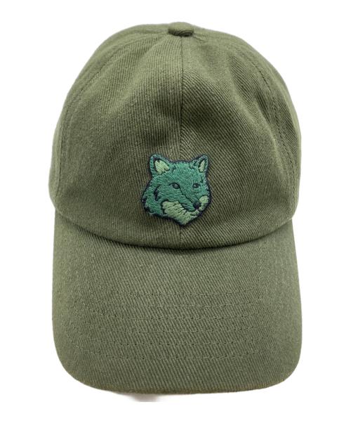 maison kitsune（メゾンキツネ）maison kitsune (メゾンキツネ) ボールドフォックスヘッド 6P キャップ / NM06104WW0096 グリーン サイズ:FREEの古着・服飾アイテム