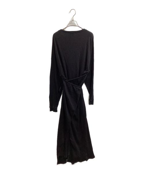 BASERANGE（ベースレンジ）BASERANGE (ベースレンジ) SHAW LONG SLEEVE KAFTAN DRSH RIB（ショウ ロングスリーブ カフタンディーアールエスエイチ リブ） ブラック サイズ:Freeの古着・服飾アイテム