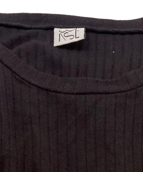 BASERANGE（ベースレンジ）BASERANGE (ベースレンジ) SHAW LONG SLEEVE KAFTAN DRSH RIB（ショウ ロングスリーブ カフタンディーアールエスエイチ リブ） ブラック サイズ:Freeの古着・服飾アイテム