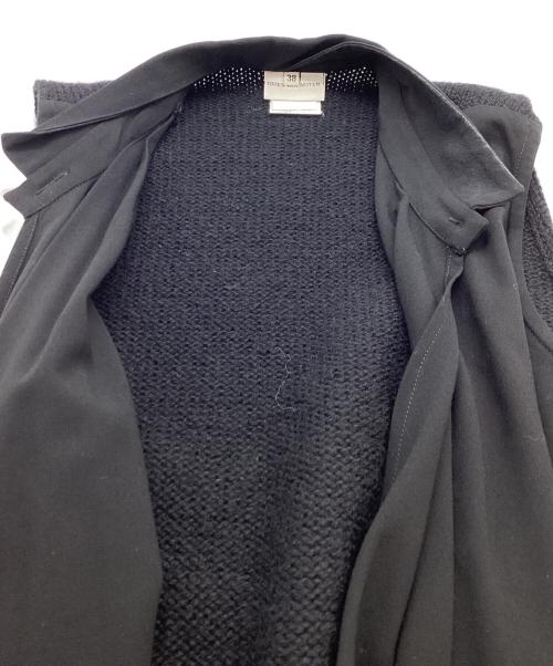 DRIES VAN NOTEN（ドリスヴァンノッテン）DRIES VAN NOTEN (ドリスヴァンノッテン) ニット切替ノースリーブワンピース / knit switching sleeveless one piece / 3655-1105 ブラック サイズ:38の古着・服飾アイテム