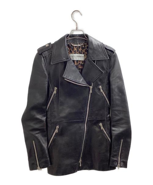 DOLCE & GABBANA（ドルチェ＆ガッバーナ）DOLCE & GABBANA (ドルチェ＆ガッバーナ) ライダースジャケット　85222 ブラック サイズ:40の古着・服飾アイテム