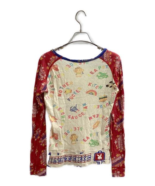Hysteric Glamour（ヒステリックグラマー）Hysteric Glamour (ヒステリックグラマー) 総柄カットソー / 初期 / 2CL-1300 ベージュ サイズ:FREEの古着・服飾アイテム
