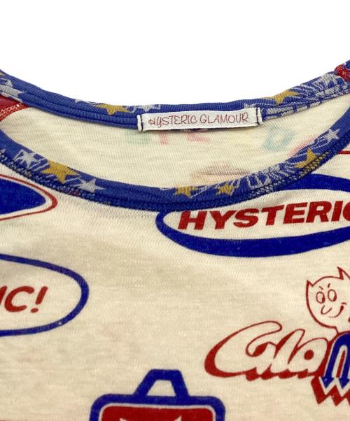 Hysteric Glamour（ヒステリックグラマー）Hysteric Glamour (ヒステリックグラマー) 総柄カットソー / 初期 / 2CL-1300 ベージュ サイズ:FREEの古着・服飾アイテム