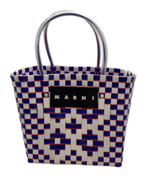 MARNI（マルニ）MARNI (マルニ) カゴバッグ / basket bag ホワイト×ブルーの古着・服飾アイテム