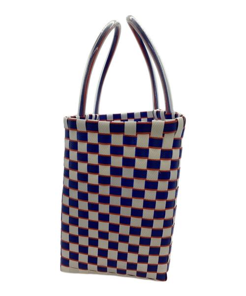 MARNI（マルニ）MARNI (マルニ) カゴバッグ / basket bag ホワイト×ブルーの古着・服飾アイテム