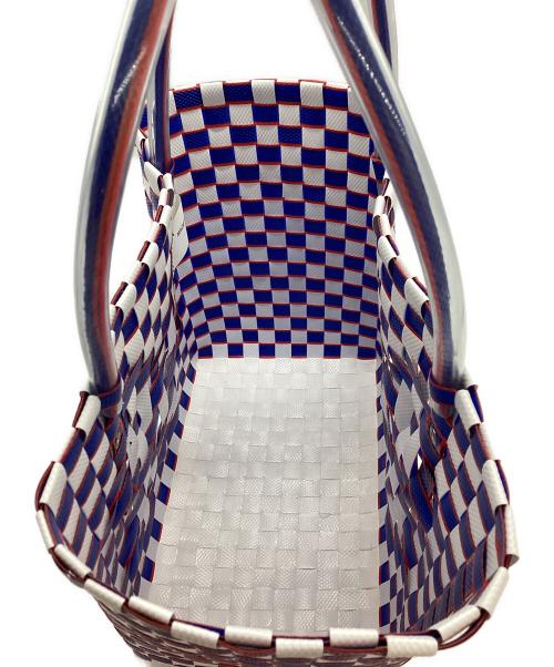 MARNI（マルニ）MARNI (マルニ) カゴバッグ / basket bag ホワイト×ブルーの古着・服飾アイテム