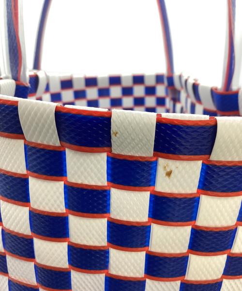 MARNI（マルニ）MARNI (マルニ) カゴバッグ / basket bag ホワイト×ブルーの古着・服飾アイテム