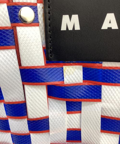 MARNI（マルニ）MARNI (マルニ) カゴバッグ / basket bag ホワイト×ブルーの古着・服飾アイテム